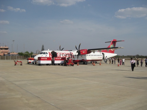 l'avion que nous avons pris d'Hyderabad à Aurangabad